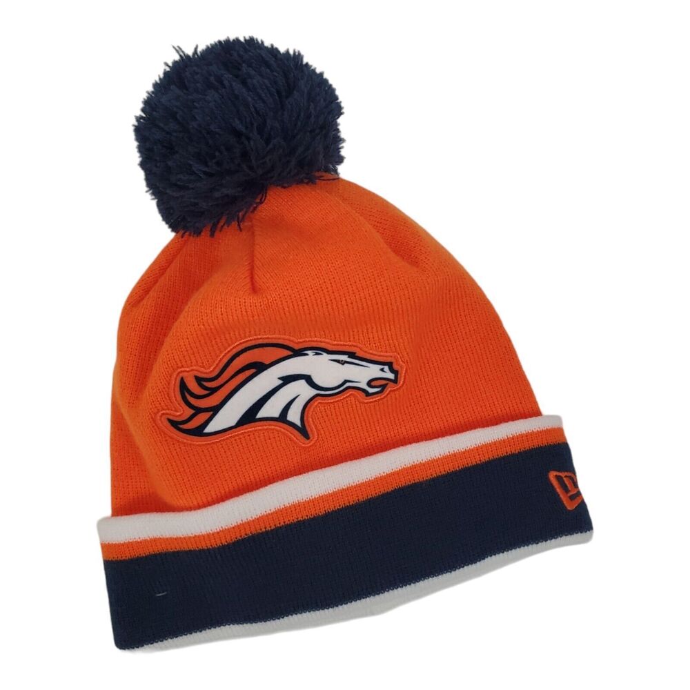 DENVER BRONCOS Beanie Hat One Size Adult Orange Blue NEW ERA NFL Football